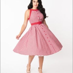Rockabilly Red Dress: Unique Vintage NWT
